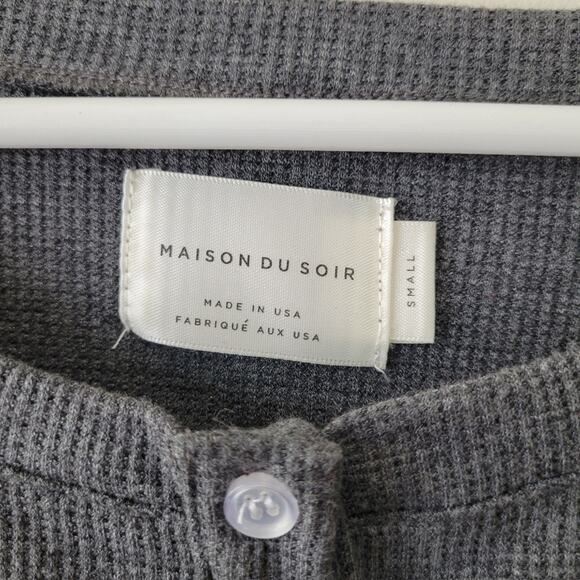 MAISON DU SOIR Courtney Thermal Pajama Top sz Small - Picture 6 of 8